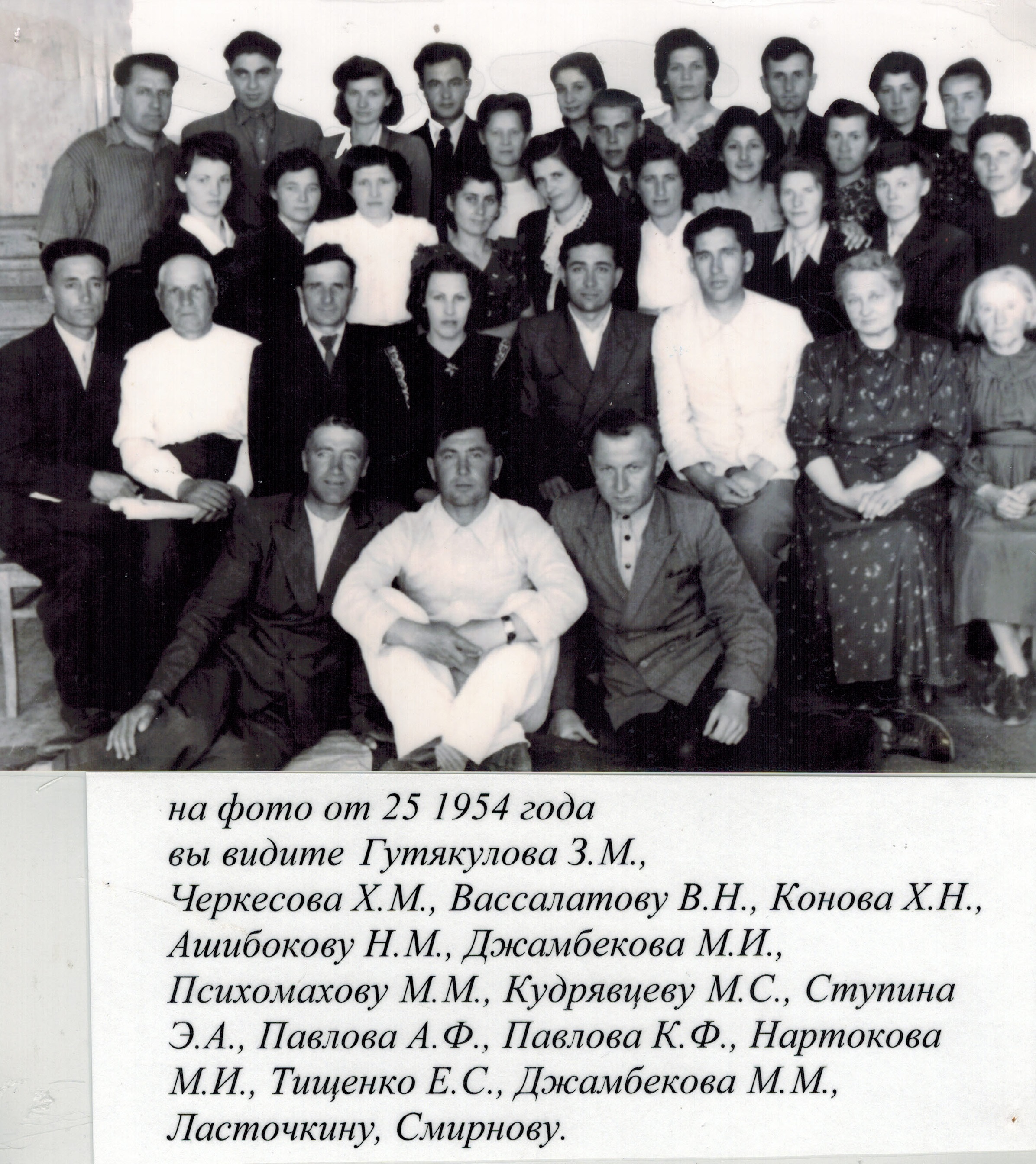 Педагогический коллектив 1954 г